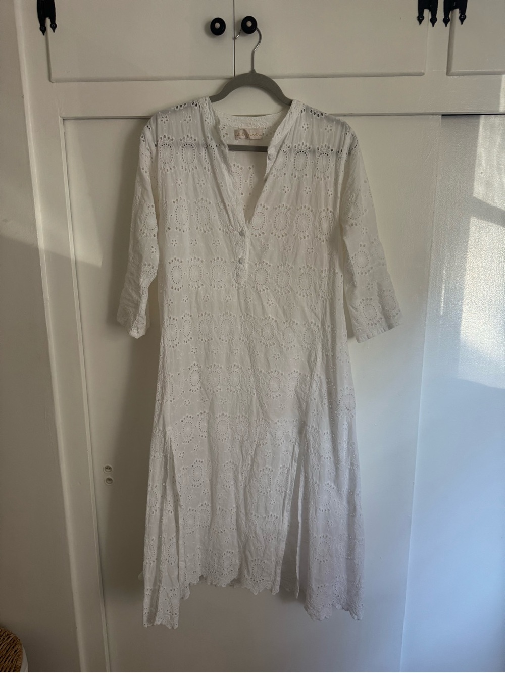 Natalie Martin White Eyelet Dress